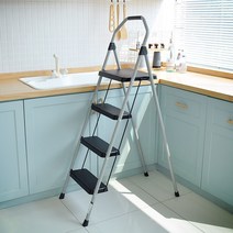모르포 가정용 접이식 계단 사다리, 접이식4단사다리(블랙), 1개