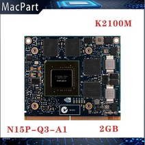 quadro k2100m 2gb ddr5 vga 비디오 카드 n15p-q3-a1 x-브래킷이 있는 그래픽 카드 imac a1311 2010 2011 a1312 2009 2010 2