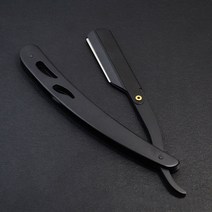 클래식 옛날 이발소 면도기 바버샵 외날 면도기 블랙