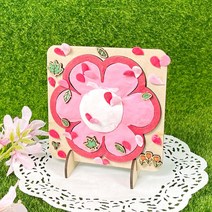 클레이 플라워 우드액자 만들기재료 1인용 유아용 복지관 공작놀이 미술놀이 단체수업