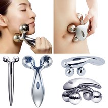 오듀즈 얼굴 마사지기 이영애 v라인 페이스 롤러 리파 도구 캐럿 레이 마사지 롤러, 4D 핸디형 C형