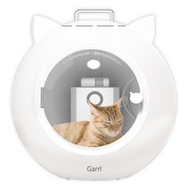 Garrl 반려동물 드라이룸 펫건조기 강아지 고양이 드라이기 털 드라이어 고양이 귀 모양, 화이트