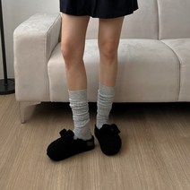 데일리허니_1867_둥근코 양털 뽀글이 버클 퍼안감 슬리퍼 2.5cm