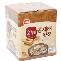 도매 업소용 해표 순창궁 콩재래 된장 14kg, 1
