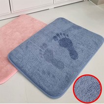신난데이 물기순간흡수 쿠션 발 매트, 초대형 - 핑크