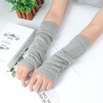 부드러운 팔토시 손등 보호 자외선 차단 핸드워머 손가락 오픈형 암워머 운동 운전 면토시 미술용 손토시 사무실 키보드 컴퓨터 반장갑 연회색