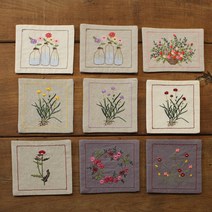 수피아코코 봄 꽃 자수 컵받침 티코스터, 1.물병