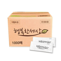 행복한세상 실속 알뜰형 업소용 대용량 개별 포장 물티슈, 100개입, 50개