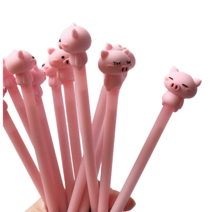 블랑뚜아 아기 돼지 캐릭터 선물 답례품 젤 볼펜 10개