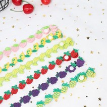 TPOG 주문제작 후르츠 라인 과일 자수 마스크 분실방지 스트랩 목걸이 줄