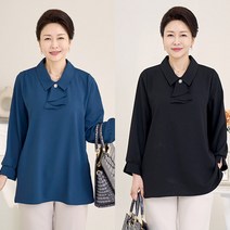 로즈맘 엄마옷 로즈맘 폴디진주타이블라우스/모임룩 정장룩 코디 50대여성옷 중년여성의류