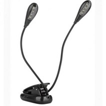 독서실스탠드 무선스탠드 책상전등 독서등 더블 폴 테이블 미니 LED 듀얼 플렉서블 클립 온 암 눈 보호 책상 조명 8 개 포함, 0-5W