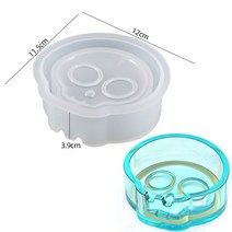 3D 해골 모양 화분 시멘트 금형 실리콘 수제 에폭시 수지 해골 화분 양초 항아리 금형 할로윈 홈 공예 장식, 해골 재떨이 02