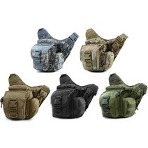 밀리터리 크로스백 슬링백 군인 등산 자전거 여행가방 보조가방, 검정