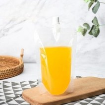 스파우트파우치 육수 일회용 즙파우치 뚜껑 포장용기 주스 음료팩 액상 음료수 쥬스 캡파우치, 기본캡 300ml, 100개