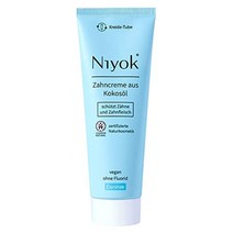 niyok® 코코넛 오일 치약 무불소 및 미세 플라스틱 플라스틱 유기농 천연 화장품 어린이도 민감 자일리톨 허브 천연 치약 비건 아이스 민트75 ml