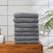 모던하우스 천호점 리빙 WOW 170g 데일리 세면타올 7P 진그레이_BG0122005, 진그레이