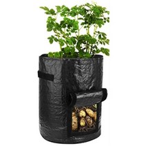 PE 감자 심기 가방 감자 야채 식물 보육 가방 재배 가방 버킷 뷰티 야채 심기 가방, 10Gallon 35X50CM, black