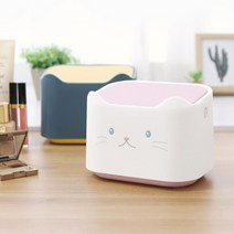 딸내미 화장대 고양이모형 원터치 휴지통3L 코스트코 디자인 일반쓰레기통, 1개, 네이비