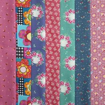 원단 세트 핑크톤 피드색 프린트원단 7종