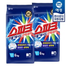스파크 스마트클린 분말세제 리필, 6kg, 2개