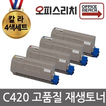 4색1세트 재생토너 C420 신도리코 고품질출력