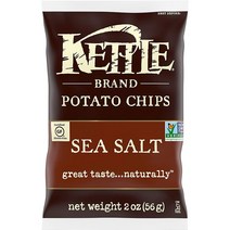 Kettle Brand 케틀 브랜드 씨 솔트 감자칩 Sea Salt Kettle Chips 56g 6팩, 6개