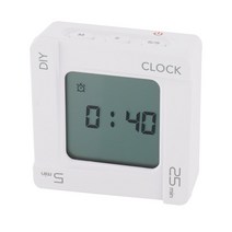 지오샵 LED 다용도 디지털 쿠킹 타이머 알람 시계 GT007-WH, 화이트