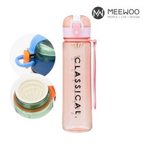 MEEWOO 휴대용물병 원터치 스포츠 자전거 헬스 다이어트 운동 물병 쉐이커 보틀 쉐이크 텀블러 티백 물통, (5752) PINK