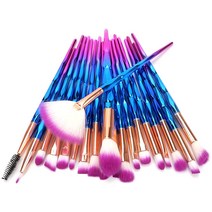 20pc 메이크업 브러쉬 세트 유니콘 다이아몬드 컬러 파운데이션 페이스 파우더 홍당무 눈 라이너 브러쉬 콘센트 키즈 화장품 브러쉬