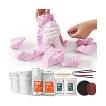 HomeBuddy 연습 키트가 있는 핸드 캐스팅 키트 - 기념품 몰드 커플 석고 주조 키트 가족을 위한 클레이 몰딩 키트 알긴산염 파우더 커플을 독특한 선물