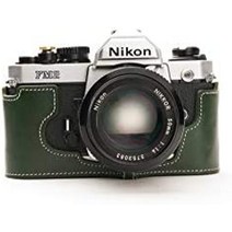 니콘 nikon fm2 케이스 핸드 메이드 가죽 하프 카메라 케이스, 그린