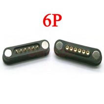 1-10 pair 2a 방수 마그네틱 포고 핀 커넥터 2p 3p 4p 5p 6p pogopin 남성 여성 2.2mm 스프링 장착 dc 전원 소켓, 6핀, 10쌍