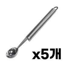 (다드물) 프리미엄 고급 (디너벨)화채스푼x(5개) 화채스쿱 과일뜨기 수박스푼 (a2564ea4352), 쿠팡 다드물 본상품선택
