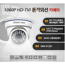 적외선 돔CCTV카메라 이지피스 레드 EGS-TVI2024SNIR, CCTV