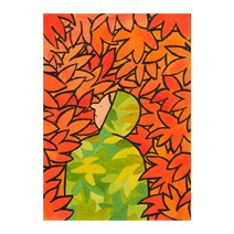 KALUN 식물그림 들어오는 녹색 숲 액자 추상화 거실 북유럽 인테리어 따뜻 힐링 명화 아이방 카페 사무실 매장 소품 풍수지리, B