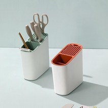 통풍형 멀티 칼꽂이 조리도구 수저통 주방 싱크대정리, 화이트 그린