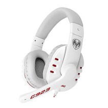소믹 스테레오 게이밍 유선헤드셋, White, G923