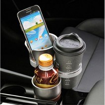 차량용 6단 와이드 컵홀더 올뉴투싼 익스플로러 SM5 올란도 스포티지 더뉴아반떼 KA4 그랜저IG k5 티볼리 카니발 코나 푸조 말리부 텀블러, 블랙, 1개