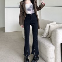 여성용 데님팬츠 세미부츠컷 일자핏 바지 나팔바지 슬림핏 CJ