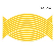 18인치 휠 자동차 자동차에 대 한 접착 Motocross 자전거 오토바이 사용하기 쉬운 18 인치 휠 허브 스티커, 07 yellow