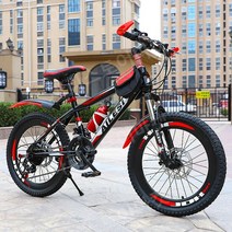 어린이날선물 어린이 산악 자전거 8-12-15 20/24 인치, 20인치, 24인치 블랙레드[스포크휠] 21단격 흡수