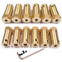 모터 샤프트 모터축 커넥터 커플링 5/10Pcs 3/4/5/6/7/8mm 황동 경직 된 모터 샤프트 커플 링 육각 CNC 전, 02 5pcs 4mm