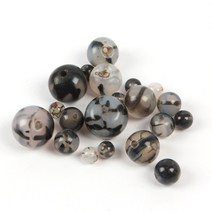 원석 믹스 용문 비즈, 6mm