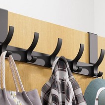 마벨인홈 무타공 도어 행거, 블랙(32.5cm*11cm)