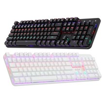 COX CK420 교체축 레인보우 LED 게이밍 기계식 키보드 화이트 갈축, CK420_화이트 갈축