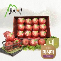 [산지애] [2022햇사과] 산지애 씻어나온 꿀사과 3kg 1box + 사과주스 3팩 미시마