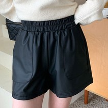 빅포켓레더3부팬츠 반바지 밴딩 고무줄 편한바지 주머니