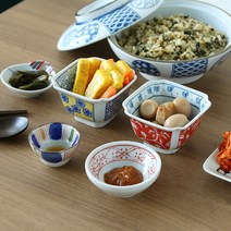 예쁜 일본 감성 가정식 아기자기한 스타일 신혼 혼밥 찬기 종지 접시 그릇 모음 25종, 블루, 히로이