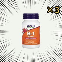 나우푸드 비타민B1 티아민 100mg 100정 3통, 1개, 기본